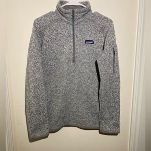 Patagonia better sweater 1/4 zip birch white  size L